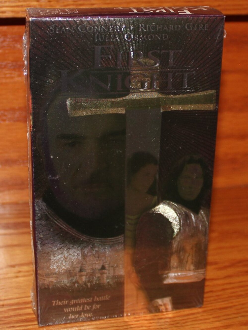 3/$55❤️sealed watermarked 1995 FIRST KNIGHT VHS holographic cover Sean Connery